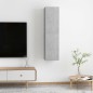 Mobili TV Grigio Cemento 2 pz 30,5x30x60 cm in Truciolato Mobili TV Grigio Cemento 2 pz 30,5x30x60 cm in Truciolato