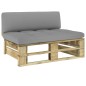 vidaXL Divano Centrale da Giardino Pallet Legno Pino Impregnato Verde vidaXL Divano Centrale da Giardino Pallet Legno Pino Impregnato Verde