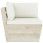 vidaXL Set Divani da Giardino su Pallet 9 pz con Cuscini Legno Abete 