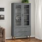 Vetrina MOLDE Grigia 90x35x175 cm in Legno Massello di Pino Vetrina MOLDE Grigia 90x35x175 cm in Legno Massello di Pino