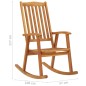 vidaXL Sedia a Dondolo con Cuscini in Legno Massello di Acacia vidaXL Sedia a Dondolo con Cuscini in Legno Massello di Acacia