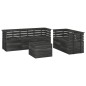 vidaXL Set Divani da Giardino su Pallet 6 pz Legno Pino Grigio Scuro vidaXL Set Divani da Giardino su Pallet 6 pz Legno Pino Grigio Scuro