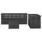 vidaXL Set Divani da Giardino su Pallet 6 pz Legno Pino Grigio Scuro vidaXL Set Divani da Giardino su Pallet 6 pz Legno Pino Grigio Scuro