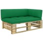 vidaXL Divano Angolare da Giardino Pallet Legno Pino Impregnato Verde vidaXL Divano Angolare da Giardino Pallet Legno Pino Impregnato Verde