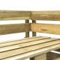 vidaXL Divano Angolare da Giardino Pallet Legno Pino Impregnato Verde vidaXL Divano Angolare da Giardino Pallet Legno Pino Impregnato Verde