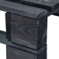 vidaXL Ottomana da Giardino Pallet in Legno di Pino Impregnato Nero vidaXL Ottomana da Giardino Pallet in Legno di Pino Impregnato Nero