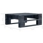 vidaXL Ottomana da Giardino Pallet in Legno di Pino Impregnato Nero vidaXL Ottomana da Giardino Pallet in Legno di Pino Impregnato Nero