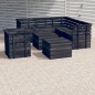 vidaXL Set Divani da Giardino su Pallet 8 pz Legno Pino Grigio Scuro vidaXL Set Divani da Giardino su Pallet 8 pz Legno Pino Grigio Scuro