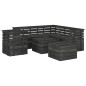vidaXL Set Divani da Giardino su Pallet 8 pz Legno Pino Grigio Scuro vidaXL Set Divani da Giardino su Pallet 8 pz Legno Pino Grigio Scuro