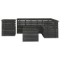 vidaXL Set Divani da Giardino su Pallet 8 pz Legno Pino Grigio Scuro vidaXL Set Divani da Giardino su Pallet 8 pz Legno Pino Grigio Scuro