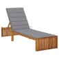 vidaXL Lettino Prendisole con Cuscino in Legno Massello di Acacia vidaXL Lettino Prendisole con Cuscino in Legno Massello di Acacia