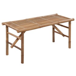 vidaXL Panca da Giardino Pieghevole con Cuscino 118 cm in Bambù