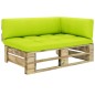 vidaXL Divano Angolare da Giardino Pallet Legno Pino Impregnato Verde vidaXL Divano Angolare da Giardino Pallet Legno Pino Impregnato Verde