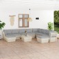 vidaXL Set Divani da Giardino su Pallet 11 pz con Cuscini Legno Abete vidaXL Set Divani da Giardino su Pallet 11 pz con Cuscini Legno Abete