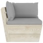 vidaXL Set Divani da Giardino su Pallet 11 pz con Cuscini Legno Abete vidaXL Set Divani da Giardino su Pallet 11 pz con Cuscini Legno Abete