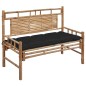 vidaXL Panca da Giardino con Cuscino 120 cm in Bambù vidaXL Panca da Giardino con Cuscino 120 cm in Bambù