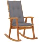 vidaXL Sedia a Dondolo con Cuscini in Legno Massello di Acacia vidaXL Sedia a Dondolo con Cuscini in Legno Massello di Acacia