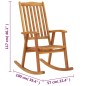 vidaXL Sedia a Dondolo con Cuscini in Legno Massello di Acacia vidaXL Sedia a Dondolo con Cuscini in Legno Massello di Acacia