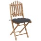 vidaXL Sedie da Giardino Pieghevoli 2 pz con Cuscini in Bambù vidaXL Sedie da Giardino Pieghevoli 2 pz con Cuscini in Bambù