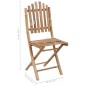 vidaXL Sedie da Giardino Pieghevoli 2 pz con Cuscini in Bambù vidaXL Sedie da Giardino Pieghevoli 2 pz con Cuscini in Bambù