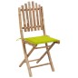 vidaXL Sedie da Giardino Pieghevoli 2 pz con Cuscini in Bambù vidaXL Sedie da Giardino Pieghevoli 2 pz con Cuscini in Bambù