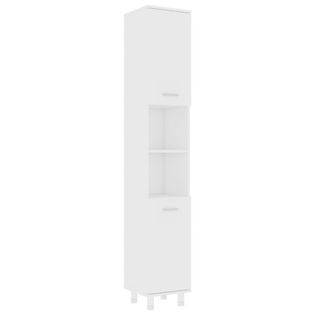 vidaXL Mobile da Bagno Bianco 30x30x179 cm in Legno Multistrato