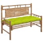 vidaXL Panca da Giardino con Cuscino 120 cm in Bambù vidaXL Panca da Giardino con Cuscino 120 cm in Bambù