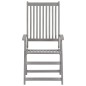 vidaXL Sedie da Giardino Reclinabili 3 pz con Cuscini Massello Acacia vidaXL Sedie da Giardino Reclinabili 3 pz con Cuscini Massello Acacia