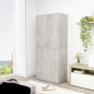 Scarpiera Grigio Cemento 80x39x178 cm in Truciolato Scarpiera Grigio Cemento 80x39x178 cm in Truciolato