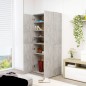 Scarpiera Grigio Cemento 80x39x178 cm in Truciolato Scarpiera Grigio Cemento 80x39x178 cm in Truciolato