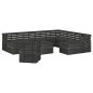 vidaXL Set Divani da Giardino su Pallet 12 pz Legno Pino Grigio Scuro vidaXL Set Divani da Giardino su Pallet 12 pz Legno Pino Grigio Scuro