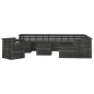 vidaXL Set Divani da Giardino su Pallet 12 pz Legno Pino Grigio Scuro vidaXL Set Divani da Giardino su Pallet 12 pz Legno Pino Grigio Scuro