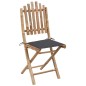 vidaXL Set da Pranzo da Giardino 5 pz Pieghevole con Cuscini in Bambù vidaXL Set da Pranzo da Giardino 5 pz Pieghevole con Cuscini in Bambù