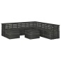 vidaXL Set Divani da Giardino su Pallet 9 pz Legno Pino Grigio Scuro vidaXL Set Divani da Giardino su Pallet 9 pz Legno Pino Grigio Scuro
