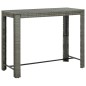 vidaXL Set da Bar da Giardino 7 pz con Cuscini in Polyrattan Grigio vidaXL Set da Bar da Giardino 7 pz con Cuscini in Polyrattan Grigio