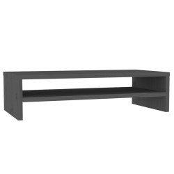 Supporto per Monitor Grigio 50x24x13 cm Legno Massello di Pino