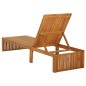 vidaXL Lettino Prendisole con Cuscino in Legno Massello di Acacia vidaXL Lettino Prendisole con Cuscino in Legno Massello di Acacia