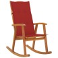vidaXL Sedia a Dondolo con Cuscini in Legno Massello di Acacia vidaXL Sedia a Dondolo con Cuscini in Legno Massello di Acacia