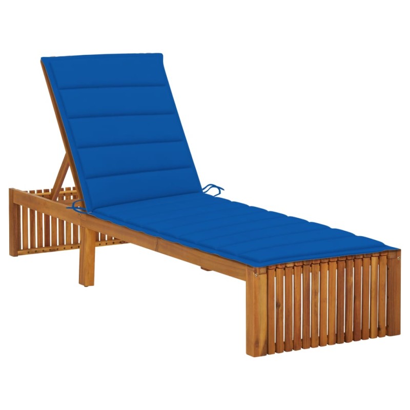 vidaXL Lettino Prendisole con Cuscino in Legno Massello di Acacia vidaXL Lettino Prendisole con Cuscino in Legno Massello di Acacia