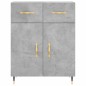 vidaXL Credenza Grigio Cemento 69,5x34x180 cm in Legno Multistrato vidaXL Credenza Grigio Cemento 69,5x34x180 cm in Legno Multistrato