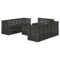vidaXL Set Divani da Giardino su Pallet 9 pz Legno Pino Grigio Scuro