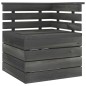 vidaXL Set Divani da Giardino su Pallet 9 pz Legno Pino Grigio Scuro