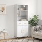 vidaXL Credenza Bianca 69,5x34x180 cm in Legno Multistrato vidaXL Credenza Bianca 69,5x34x180 cm in Legno Multistrato