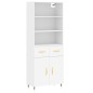 vidaXL Credenza Bianca 69,5x34x180 cm in Legno Multistrato vidaXL Credenza Bianca 69,5x34x180 cm in Legno Multistrato