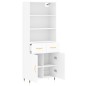 vidaXL Credenza Bianca 69,5x34x180 cm in Legno Multistrato vidaXL Credenza Bianca 69,5x34x180 cm in Legno Multistrato