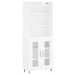 vidaXL Credenza Bianco Lucido 69,5x34x180 cm in Legno Multistrato
