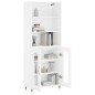 vidaXL Credenza Bianco Lucido 69,5x34x180 cm in Legno Multistrato