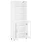 vidaXL Credenza Bianco Lucido 69,5x34x180 cm in Legno Multistrato