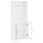 vidaXL Credenza Bianca 69,5x34x180 cm in Legno Multistrato vidaXL Credenza Bianca 69,5x34x180 cm in Legno Multistrato