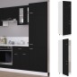 Armadio per Frigo Nero 60x57x207 cm in Legno Multistrato Armadio per Frigo Nero 60x57x207 cm in Legno Multistrato